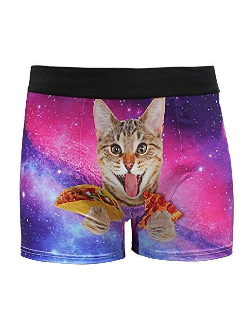 ALAZA Boxer Briefs Graphic Men Underwear Short Leg Polyester Spandex Small