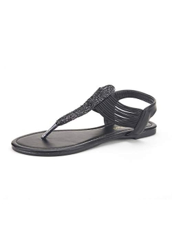 Women's Elastic Strappy String Thong Ankle Strap Summer Gladiator Sandals