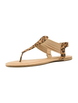 Women's Elastic Strappy String Thong Ankle Strap Summer Gladiator Sandals