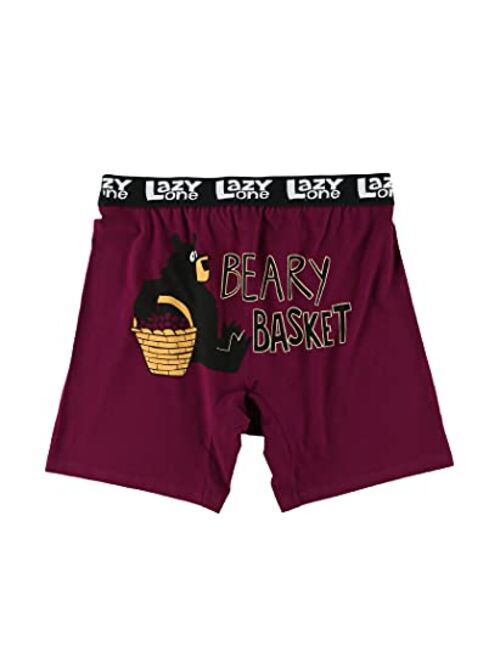 Lazy One Funny Boxer Briefs for Men, Underwear for Men