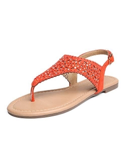 Women's Rhinestone Casual Wear Cut Out Flat Sandals