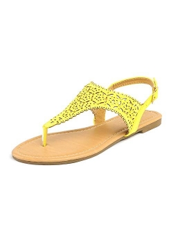 Women's Rhinestone Casual Wear Cut Out Flat Sandals