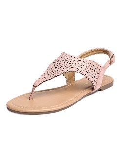 Women's Rhinestone Casual Wear Cut Out Flat Sandals