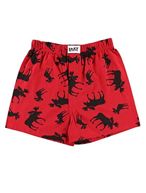 Lazy One Funny Boxers, Novelty Boxer Shorts, Humorous Underwear, Gag Gifts for Men, Moose Designs