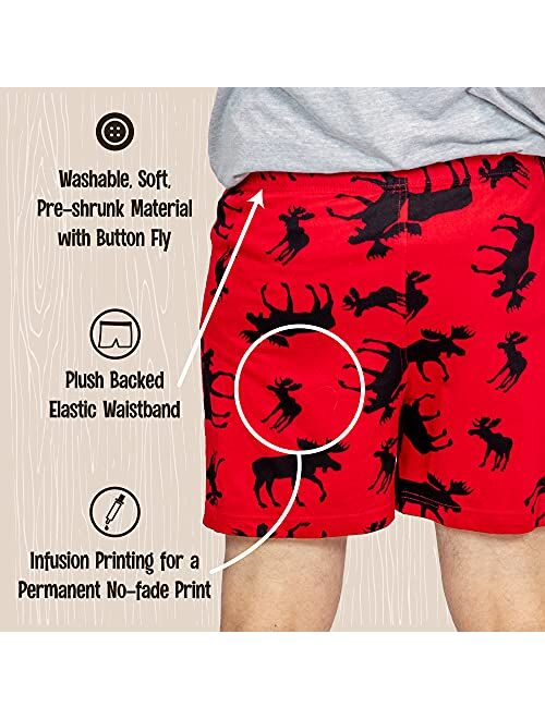 Lazy One Funny Boxers, Novelty Boxer Shorts, Humorous Underwear, Gag Gifts for Men, Moose Designs