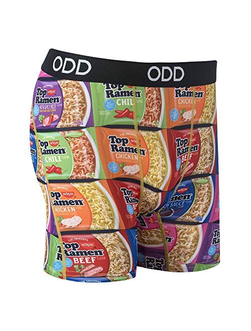 Odd Sox Men's Novelty Underwear Boxer Briefs, Top Ramen Flavors, Funny Graphic Print