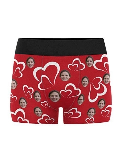 Custom Men's Print Boxer Briefs Underwear with Wife's Face Valentine's Day Gifts