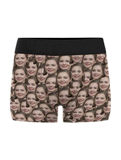 Custom Men's Print Boxer Briefs Underwear with Wife's Face Valentine's Day Gifts