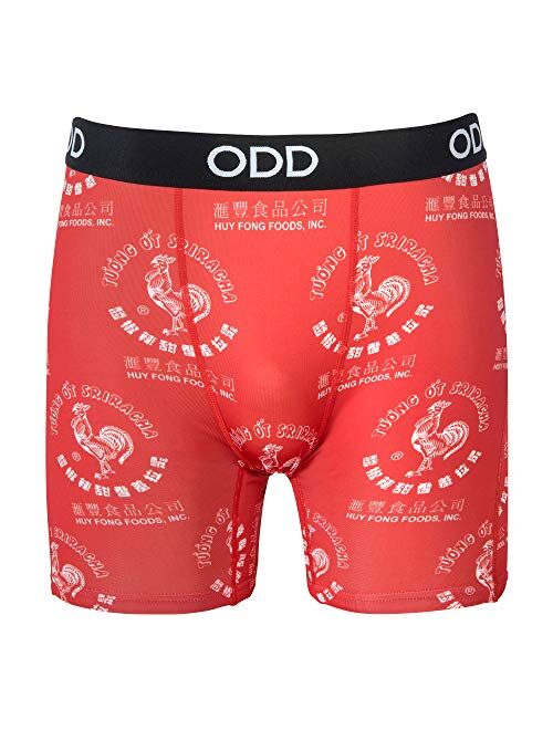 Hot Sox Odd Sox Men's Novelty Underwear Boxer Briefs, Siracha Hot Sauce, Funny Graphic Prints