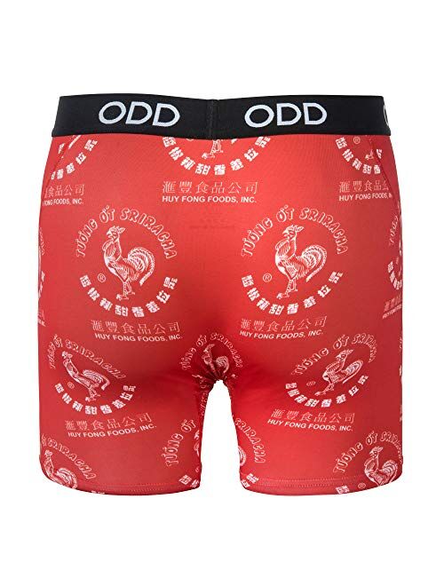 Hot Sox Odd Sox Men's Novelty Underwear Boxer Briefs, Siracha Hot Sauce, Funny Graphic Prints