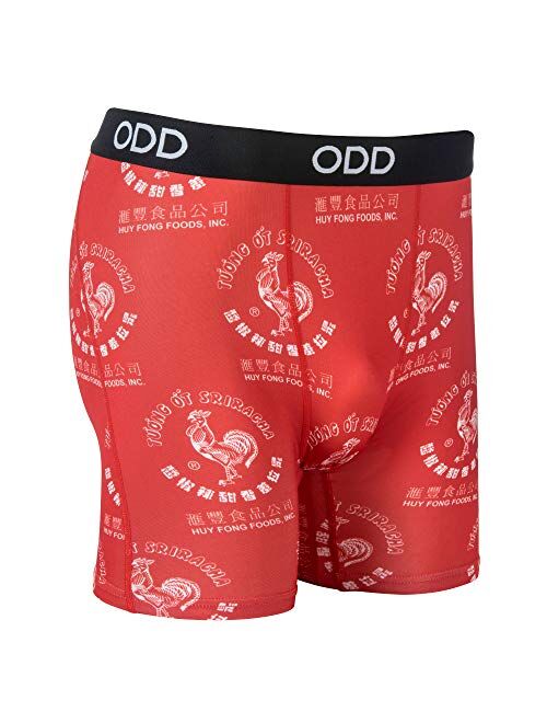 Hot Sox Odd Sox Men's Novelty Underwear Boxer Briefs, Siracha Hot Sauce, Funny Graphic Prints