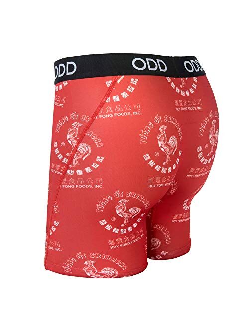 Hot Sox Odd Sox Men's Novelty Underwear Boxer Briefs, Siracha Hot Sauce, Funny Graphic Prints