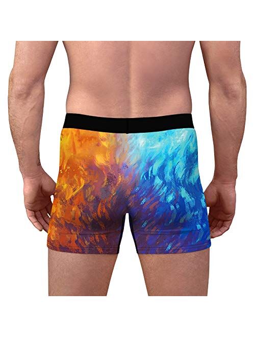 PNKJ Men's 3D Print Boxer Briefs, Novelty Boxer Shorts, Funny Gift for Men