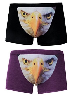 sandbank Men's Sexy Funny 3D Eagle Print Lingerie Boxer Briefs Underwear Panties