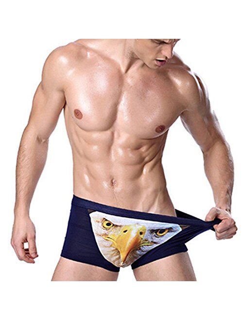 sandbank Men's Sexy Funny 3D Eagle Print Lingerie Boxer Briefs Underwear Panties