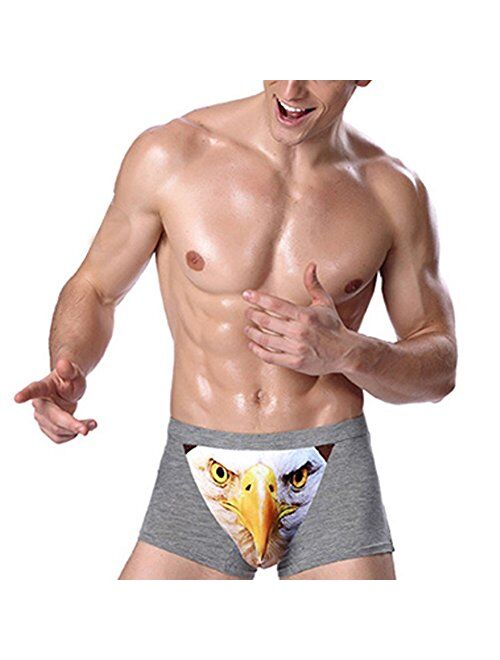 sandbank Men's Sexy Funny 3D Eagle Print Lingerie Boxer Briefs Underwear Panties