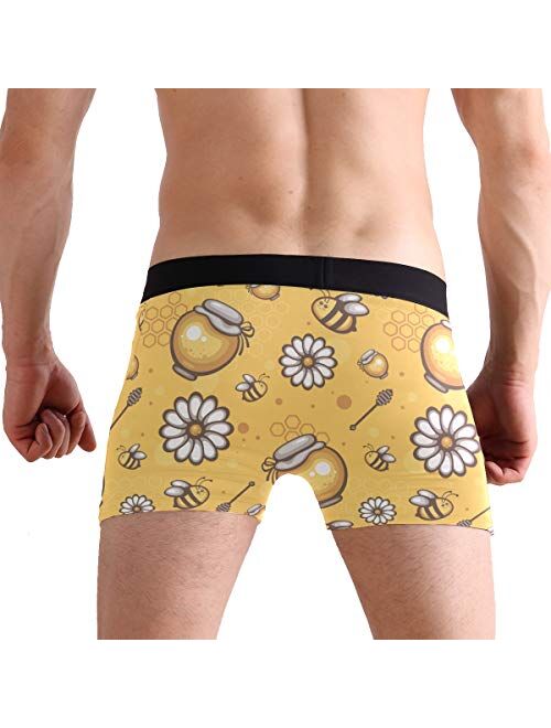 Cartoon Funny Animal Men's Underwear Boxer Briefs Breathable