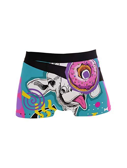 Cartoon Funny Animal Men's Underwear Boxer Briefs Breathable