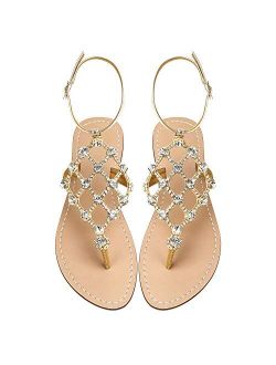 TIMES ASTRO Summer Women`s Beach Sandals Lady Shining Rhinestones Shoes Bohemia Diamond flip Flops Comfortable Boho Shoes