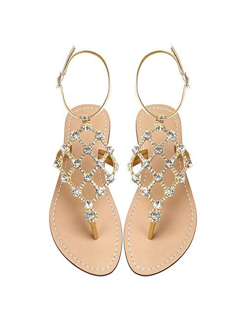 TIMES ASTRO Summer Women`s Beach Sandals Lady Shining Rhinestones Shoes Bohemia Diamond flip Flops Comfortable Boho Shoes