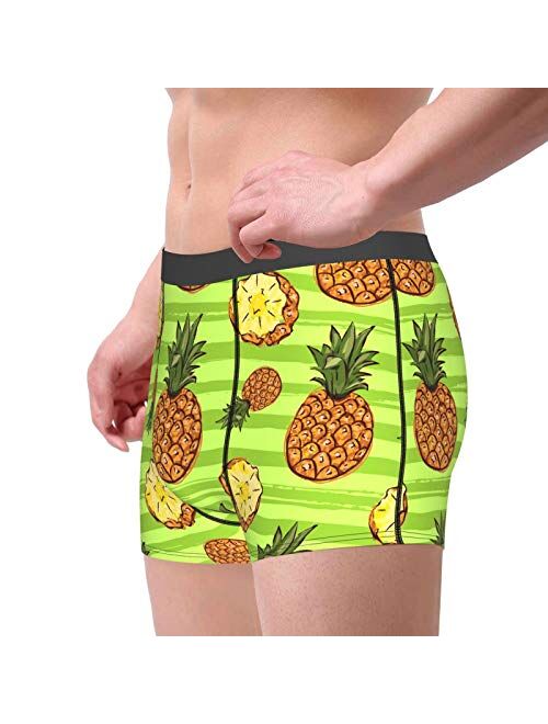 Antkondnm Pineapple Tropics Funny Boxer Briefs Print Underwear for Men Custom