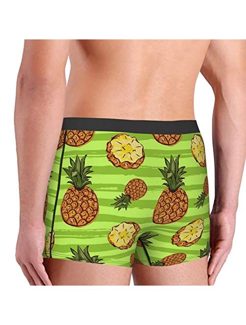 Antkondnm Pineapple Tropics Funny Boxer Briefs Print Underwear for Men Custom