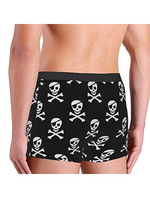 Antkondnm Pirate Skulls Funny Boxer Briefs Print Underwear for Men Custom