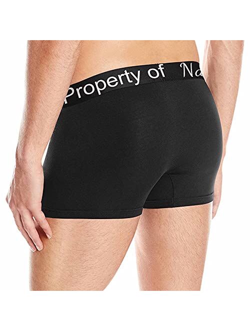 Custom Face Boxer for Men Property of Love Personalized Photo Text Underwear XS-5XL