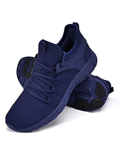 INZCOU Running Shoes Lightweight Tennis Shoes Non Slip Resistant Gym Workout Shoes Breathable Mesh Sneakers