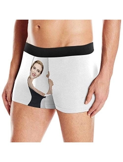 Custom Men Boxers Funny Face Novelty Couples Underwear Girlfriend or Wife Hug Print Briefs Panties Photo for Men(S-XXL)