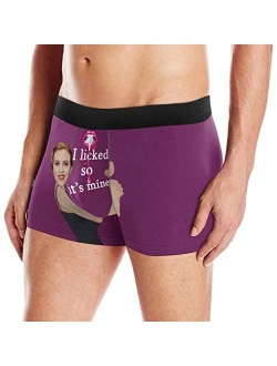 Custom Men Boxers Funny Face Novelty Couples Underwear Girlfriend or Wife Hug Print Briefs Panties Photo for Men(S-XXL)