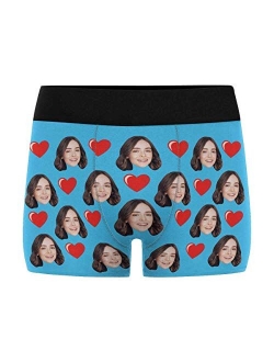 Personalized Mens Boxer Briefs, Face on Novelty Shorts Underpants for Boyfriend Husband Mine