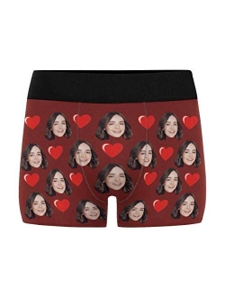 Personalized Mens Boxer Briefs, Face on Novelty Shorts Underpants for Boyfriend Husband Mine