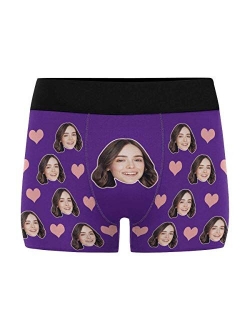 Personalized Mens Boxer Briefs, Face on Novelty Shorts Underpants for Boyfriend Husband Mine