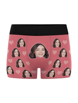 Personalized Mens Boxer Briefs, Face on Novelty Shorts Underpants for Boyfriend Husband Mine