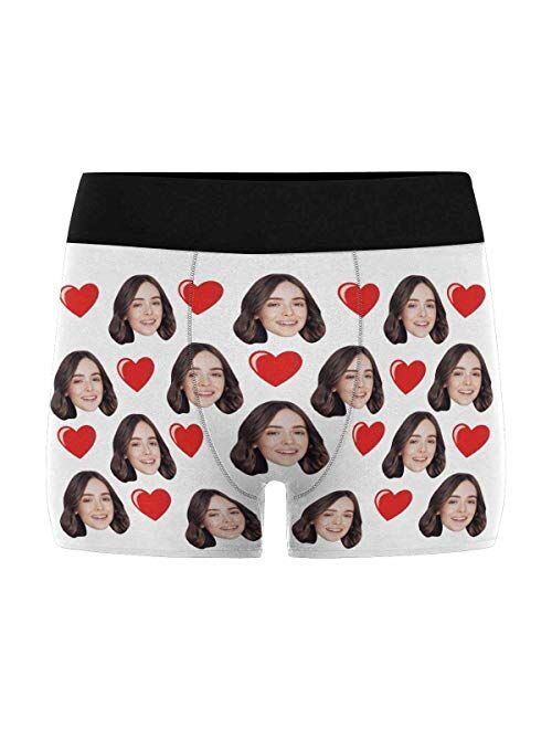 Personalized Mens Boxer Briefs, Face on Novelty Shorts Underpants for Boyfriend Husband Mine