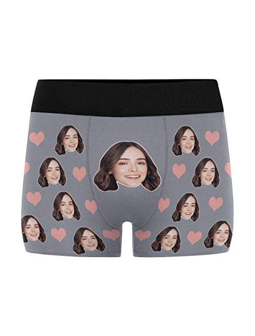 Personalized Mens Boxer Briefs, Face on Novelty Shorts Underpants for Boyfriend Husband Mine