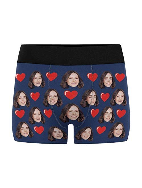 Personalized Mens Boxer Briefs, Face on Novelty Shorts Underpants for Boyfriend Husband Mine