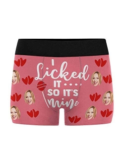 Custom Men's Boxer Briefs Printed with Funny Photo Face Unlimited Rides for Her