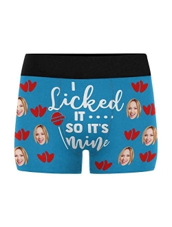 Custom Men's Boxer Briefs Printed with Funny Photo Face Unlimited Rides for Her