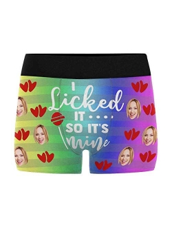 Custom Men's Boxer Briefs Printed with Funny Photo Face Unlimited Rides for Her