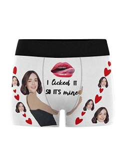 Custom Men's Boxer Briefs Printed with Funny Photo Face Unlimited Rides for Her