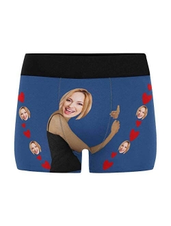 Custom Men's Boxer Briefs Printed with Funny Photo Face Unlimited Rides for Her