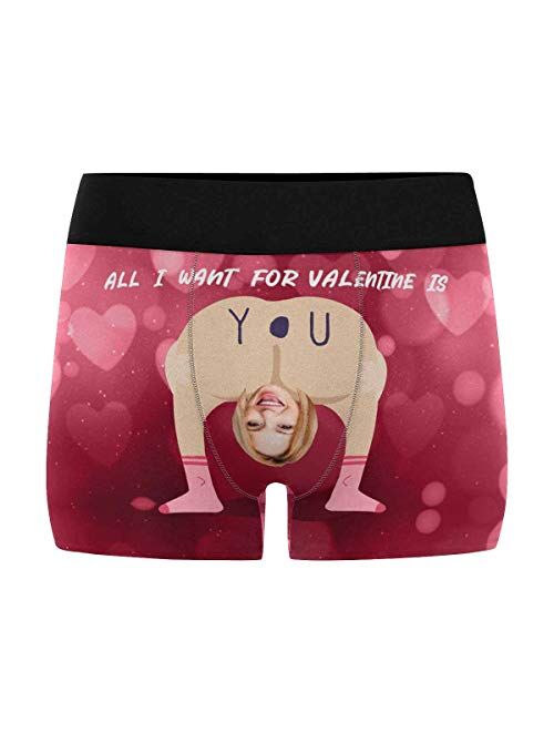 Custom Men's Boxer Briefs Printed with Funny Photo Face Unlimited Rides for Her