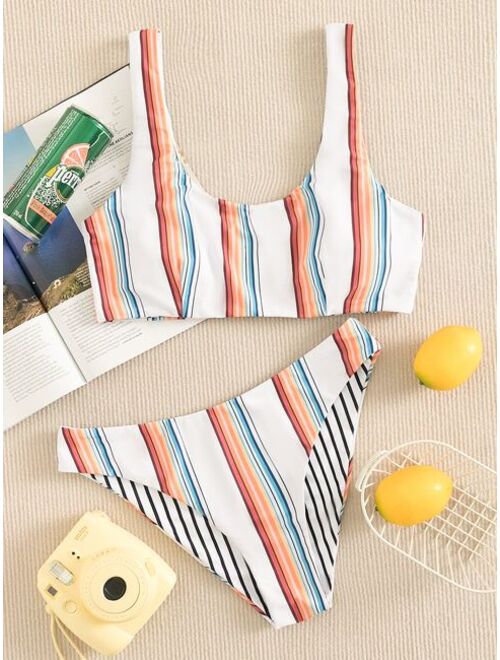 Shein Striped Bikini Swimsuit