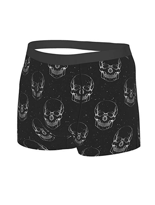 Antkondnm Uman Skulls Funny Boxer Briefs Print Underwear for Men Custom