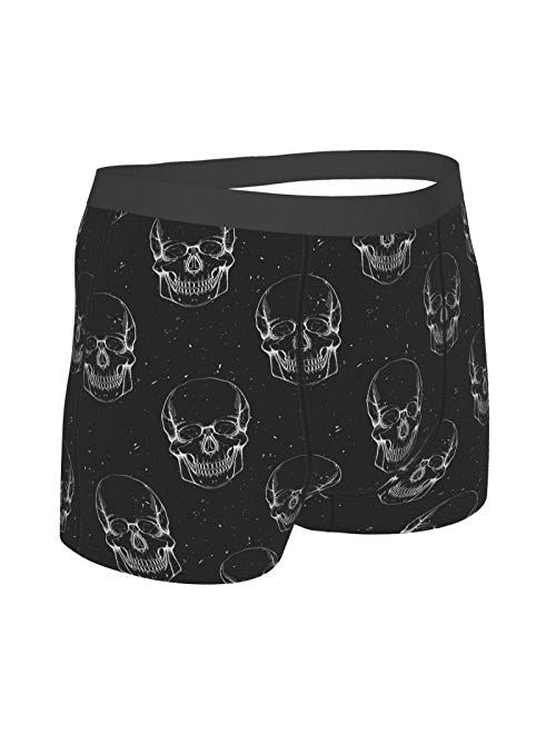 Antkondnm Uman Skulls Funny Boxer Briefs Print Underwear for Men Custom