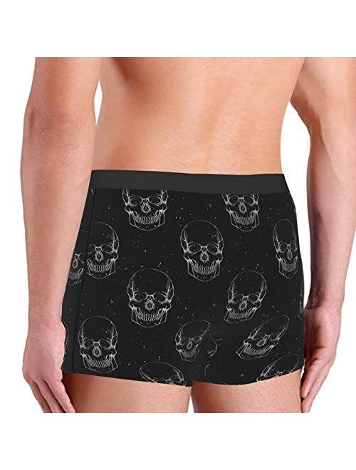 Antkondnm Uman Skulls Funny Boxer Briefs Print Underwear for Men Custom