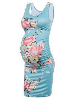 KIM S Women's Maternity Casual Dresses S-XXL, Sleeveless Bodycon Dress