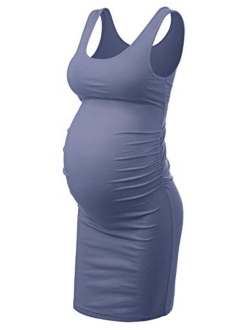 KIM S Women's Maternity Casual Dresses S-XXL, Sleeveless Bodycon Dress